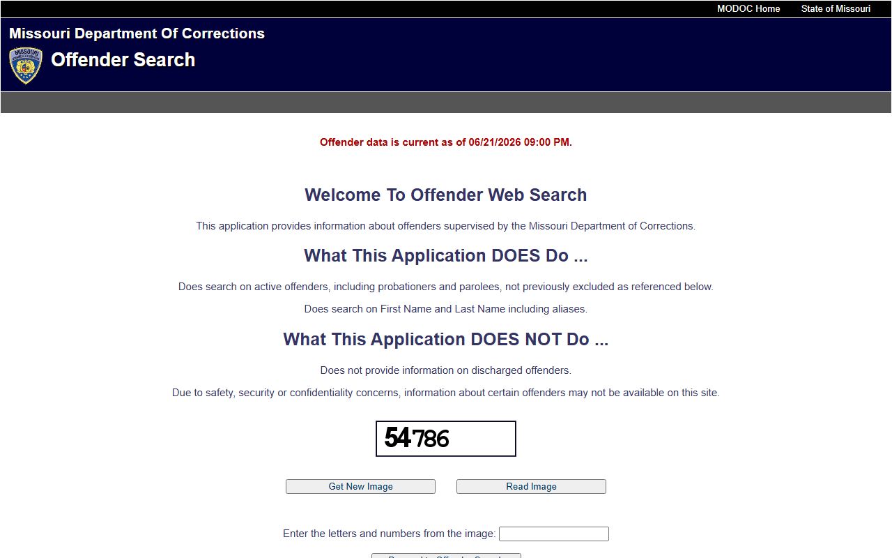Christian County arrest records Missouri DOC offender search