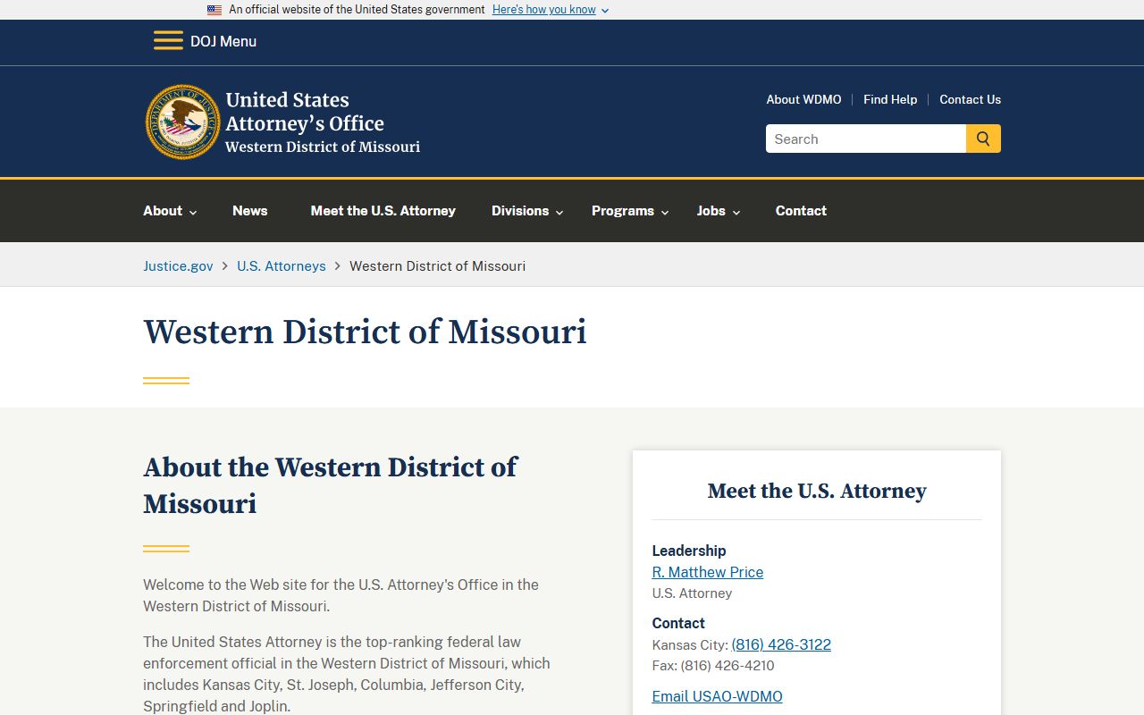 Christian County criminal court records federal prosecutor source