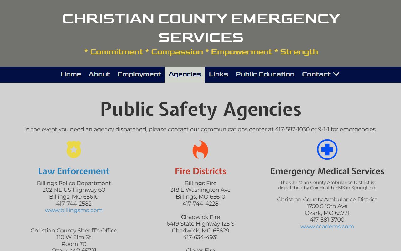 Christian County court records local law enforcement agency list